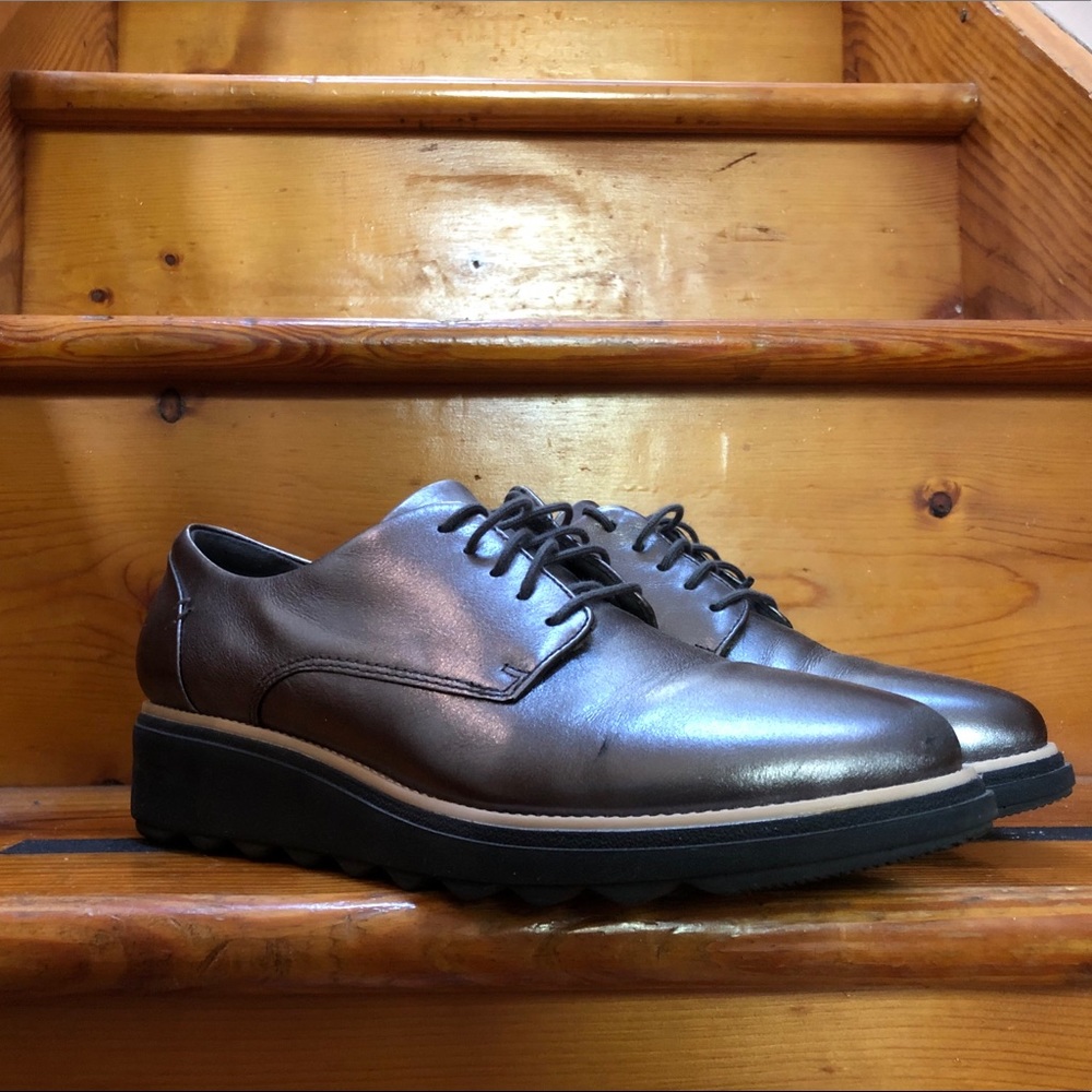 New Clarks Oxford Wedge Shoes